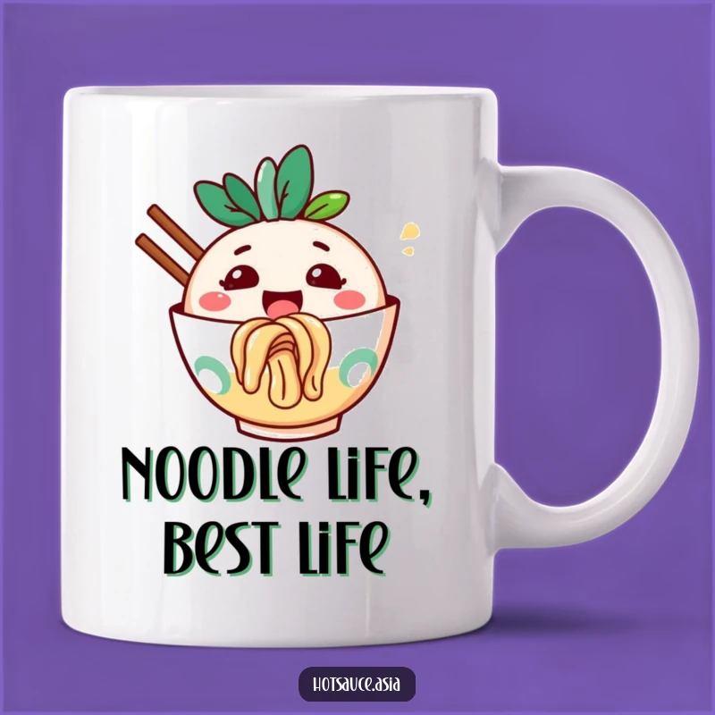 Funny Ramen Bowl Mug: Cheerful Slurping Noodles Lover Gift for Joyful Mornings