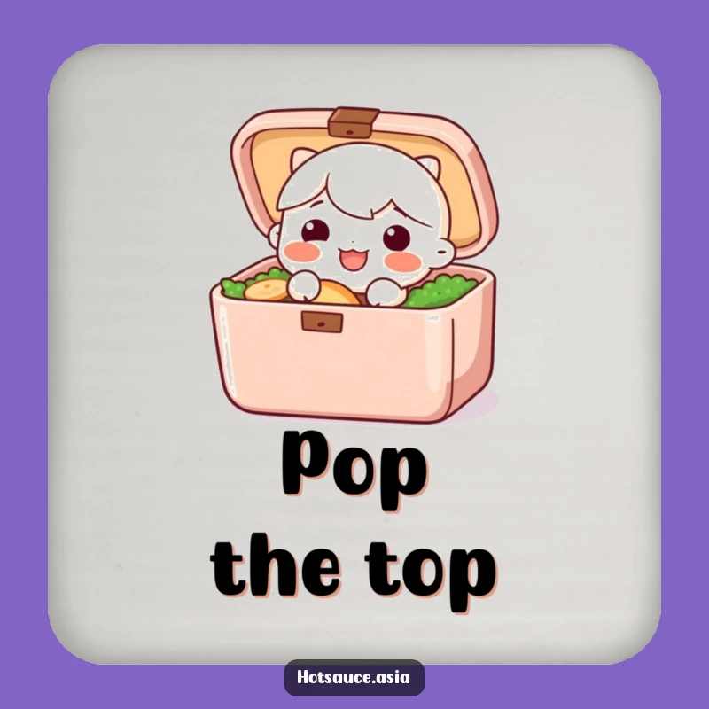 Funny Bento Box Coasters: Set of Playful Surprise Opening Decor Gift