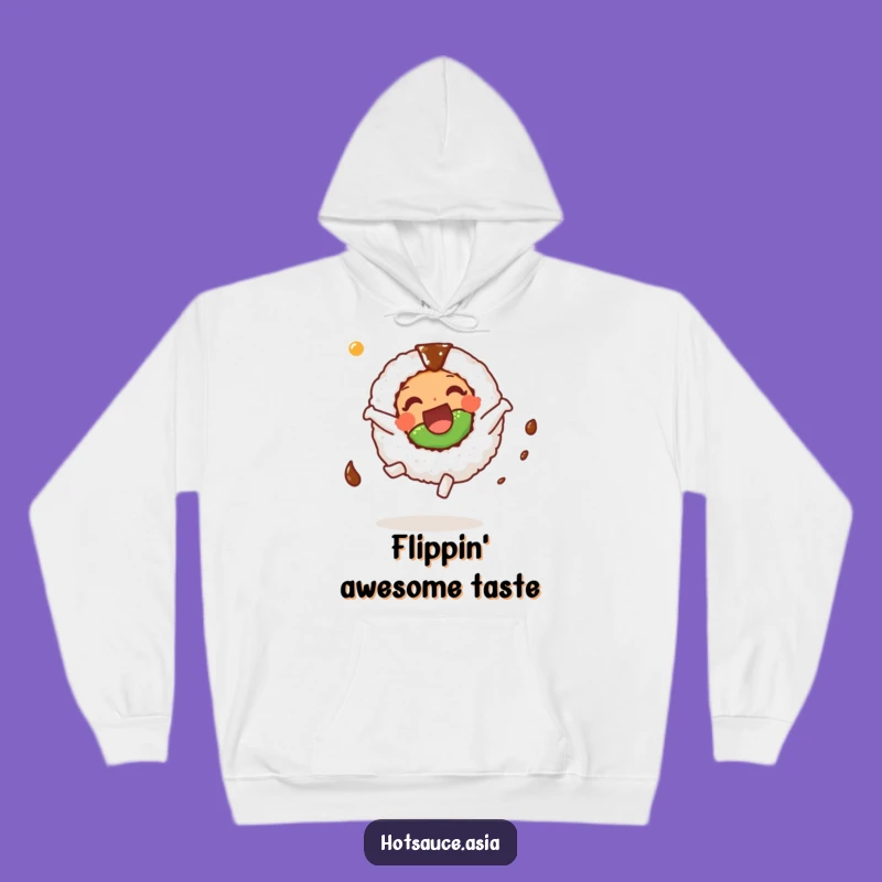 Funny Sushi Roll Hoodie: Cozy & Joyful Somersaulting Sweatshirt Gift