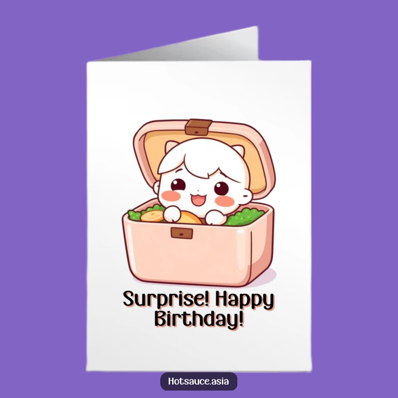 Free Printable Birthday Card: Bento Box Surprise - Funny Downloadable Gift!