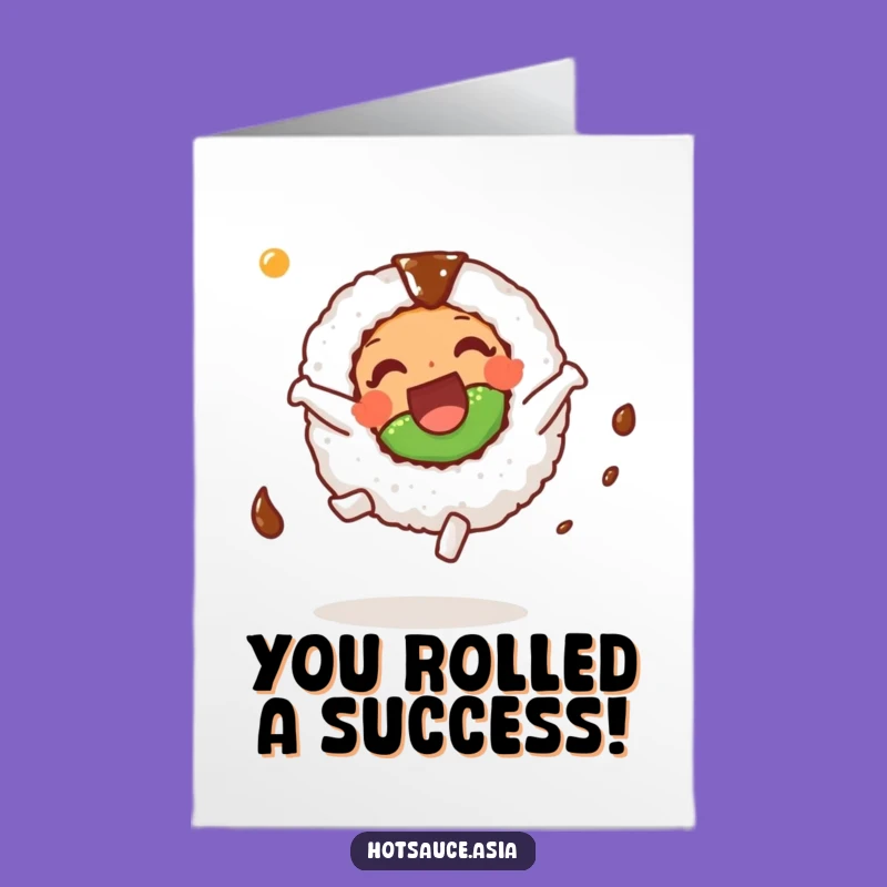 Free Printable Congrats Card: Sushi Somersault - Hilarious Download!