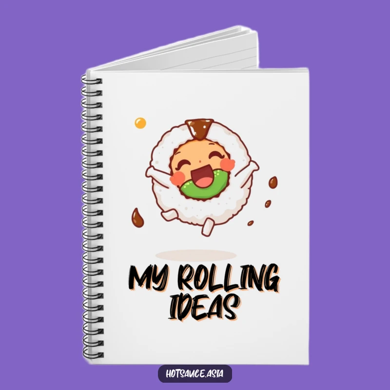 Funny Sushi Roll Notebook: Joyful Somersaulting Journal Gift Idea